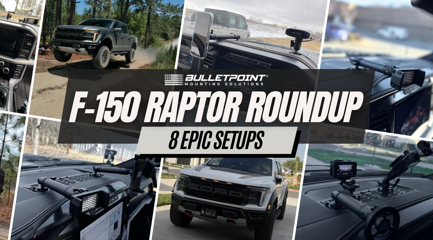 F-150 Raptor Roundup RubiGrid Dash Mounts