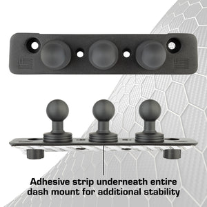 2013-2018 RAM Truck & 2019+ RAM 1500 Classic 20mm 3-Ball Metal Dash Mount