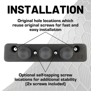 2013-2018 RAM Truck & 2019+ RAM 1500 Classic 20mm 3-Ball Metal Dash Mount