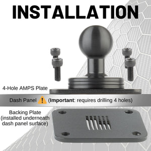 Universal Phone Holder with Articulating Mounting Arm + AMPS Mounting Plate