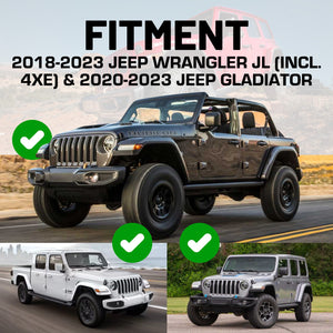 2018-2023 Jeep Wrangler JL + 2020-2023 Jeep Gladiator A-Pillar Grab Bar Mount with 8-Circuit Switch Panel Bundle