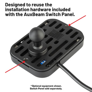 Auxbeam 6 Gang Switch Panel Mount with 20mm Ball