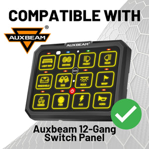 Auxbeam 12 Gang Switch Panel Mount with 20mm Connector Nubby Edition