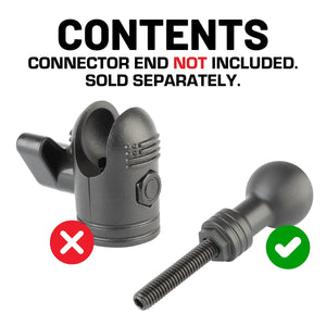 Plus One Connector End Bolt with Integrated 20mm Ball Mount