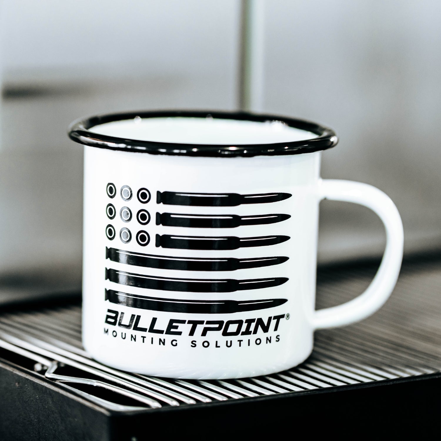 Bulletpoint 12oz Enamel Camping Mug - Bulletpoint Mounting Solutions