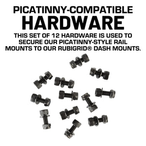 Picatinny-Style Rail Hardware Set Allen Bolts + Nuts + Washers (Set of 12)