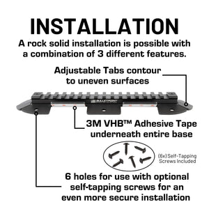 Universal Picatinny-Style Rail Mount with Flexible Attachment Base