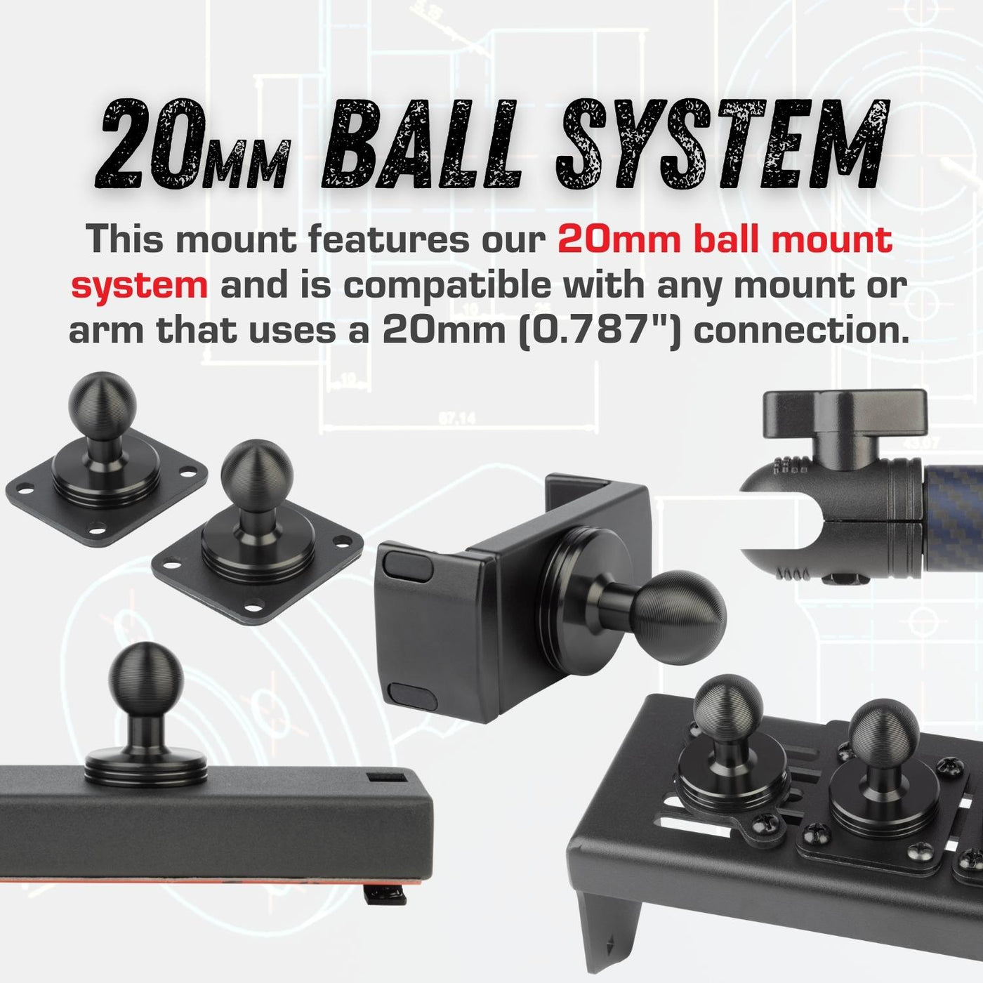 Universal Device Mounting Options Bulletpoint Mounting Solutions   Bulletpointmountingsolutions20mmballmountsystem 2a67cc56 934c 4981 88a8 D7d4a0414e84 1400x 